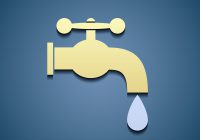 Simple icon tap water. Flat graphics. Stock vector image.